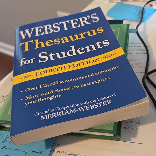 Brought up one of the most useful things from my office while I was emptying the shelves in there, my trusty thesaurus. I cou...