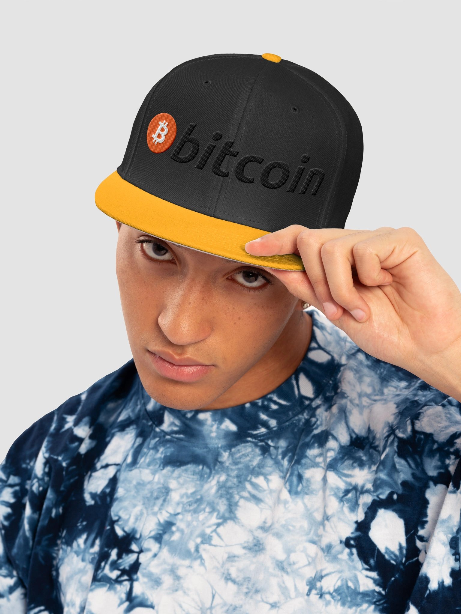 Bitcoin Hat Black with Yellow product image (5)