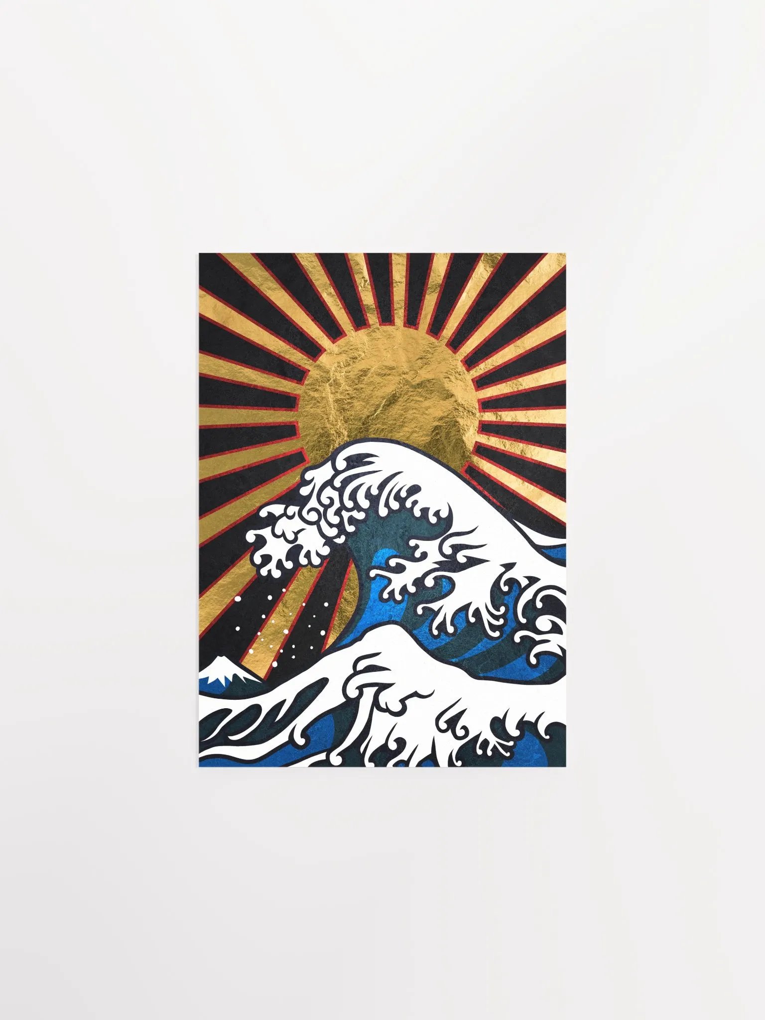 Golden Great Wave off Kanagawa #3 — Japanese golden poster, travel poster, aesthetic poster, landscape poster, wall art print product image (6)
