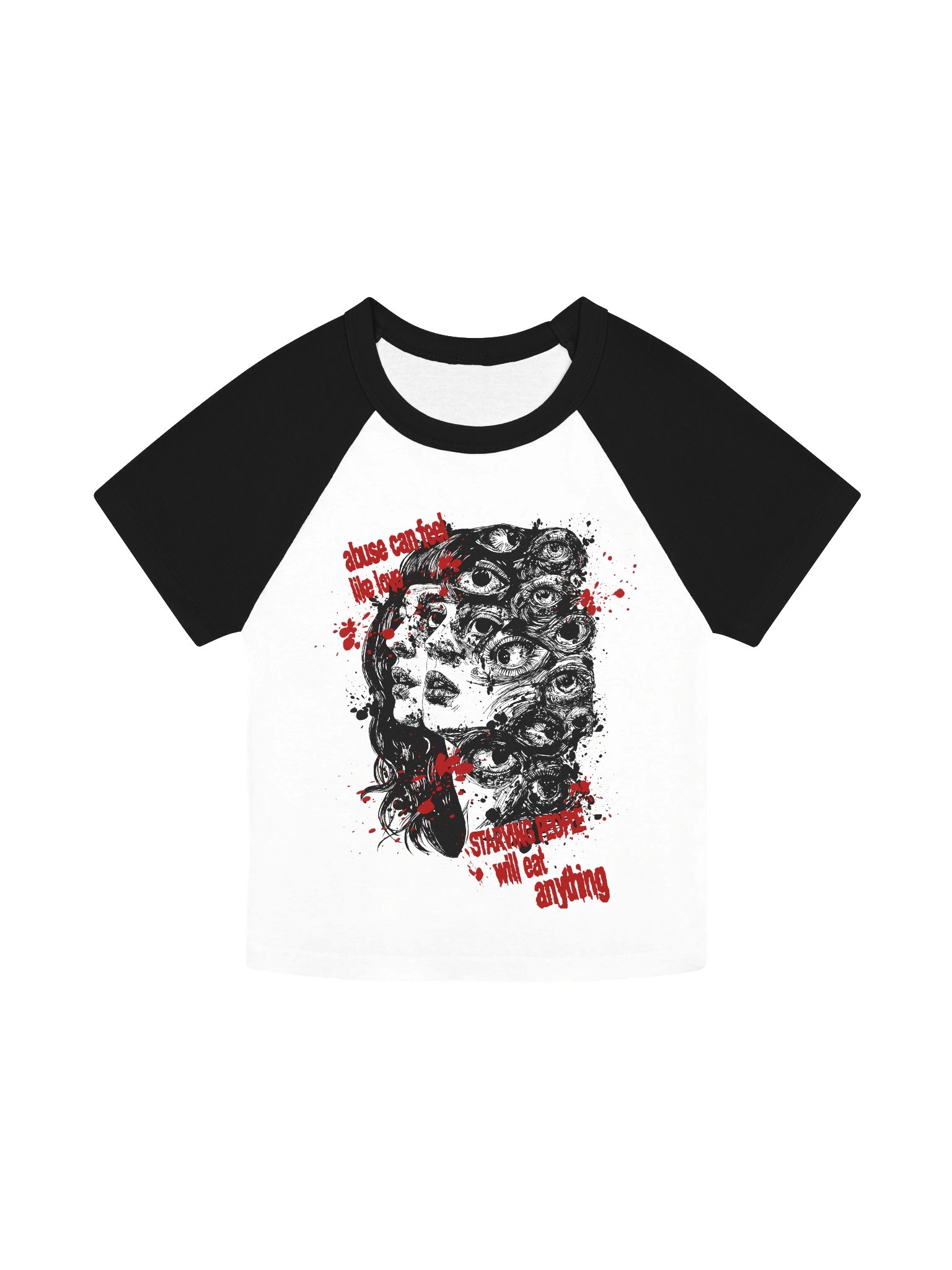 Starving People Will Eat Anything Baseball Tee product image (1)
