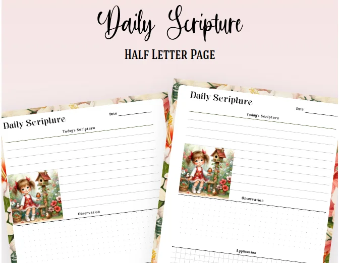 Little Girl Daily Scripture Sheets [020901] product image (1)