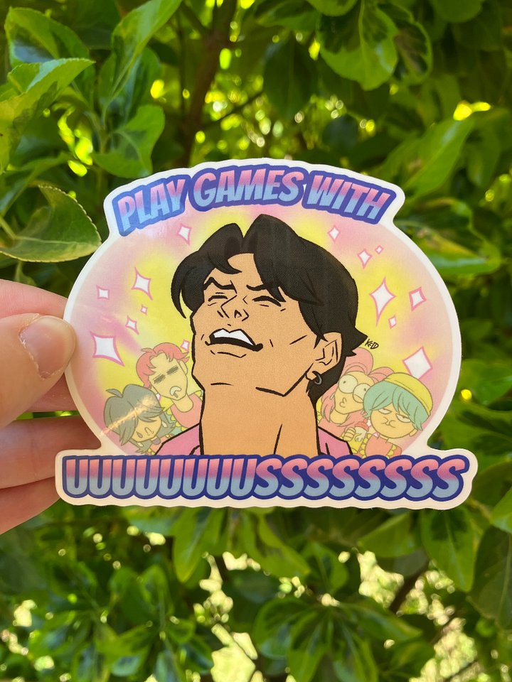 *NEW!* Play Games With Us - Vinyl Sticker product image (1)