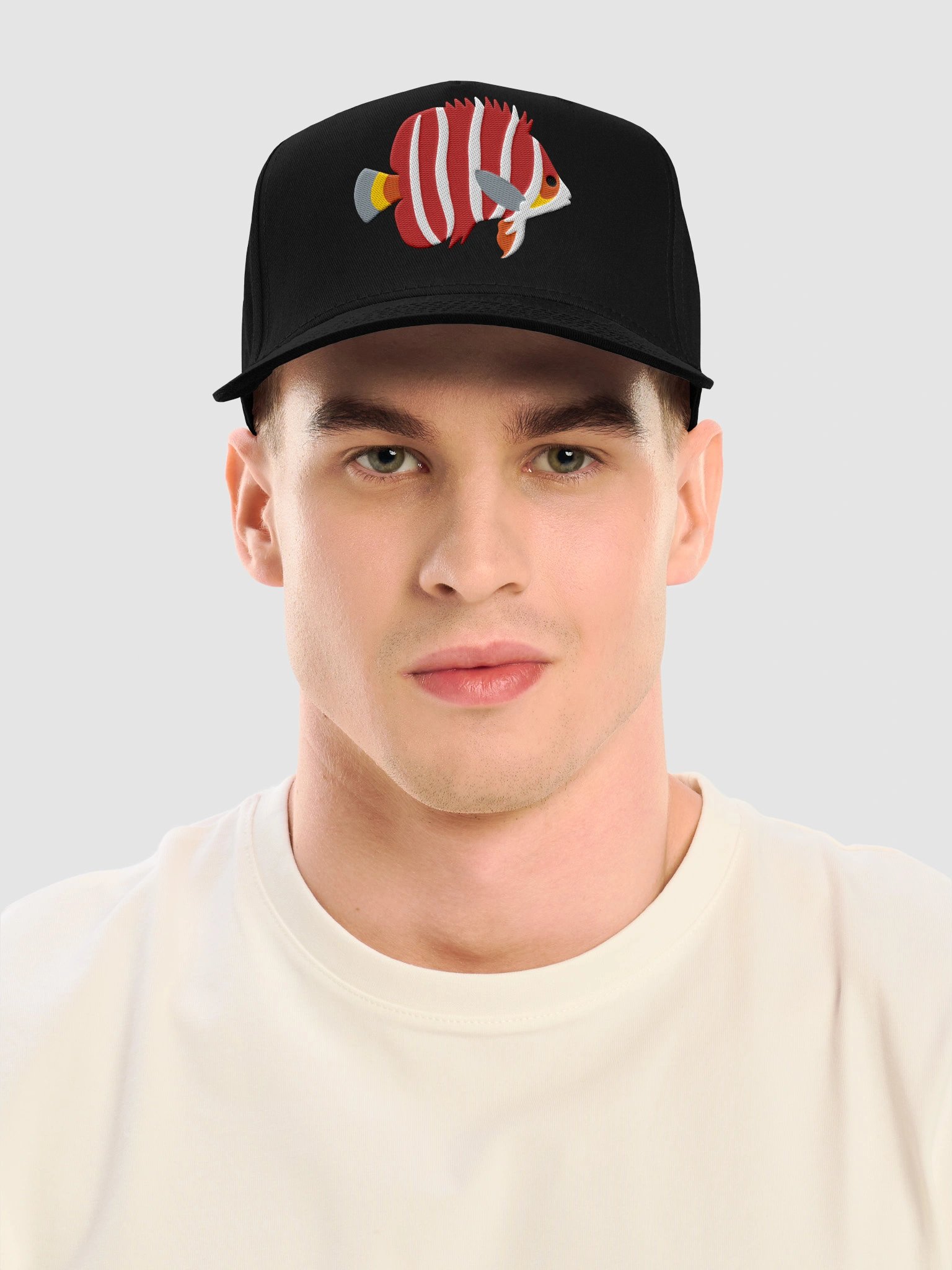 Peppermint Angelfish Mid-Profile Baseball Cap (Embroidered) for Reef and Marine Aquarium Lovers product image (2)