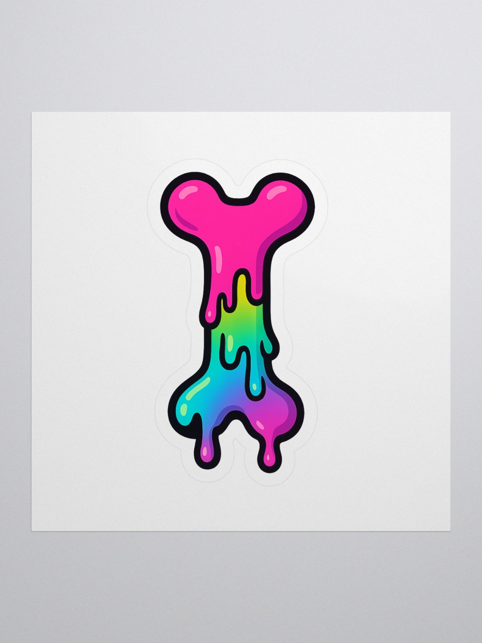 Melting Rainbow Bone Cut Stickers product image (1)