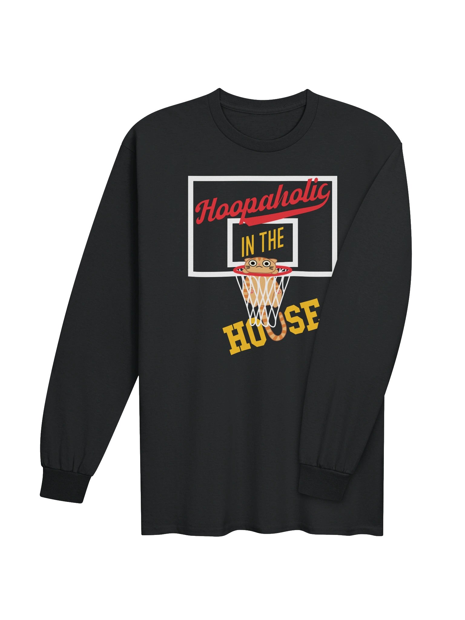 Basketball Cat (Hoopaholic IN THE HOUSE) - Unisex Adult Long Sleeve T-shirt product image (3)