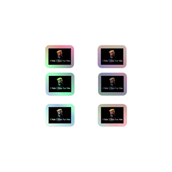 Resistor, I Didn't Vote for Him w/image, Holo Sticker Pack product image (1)