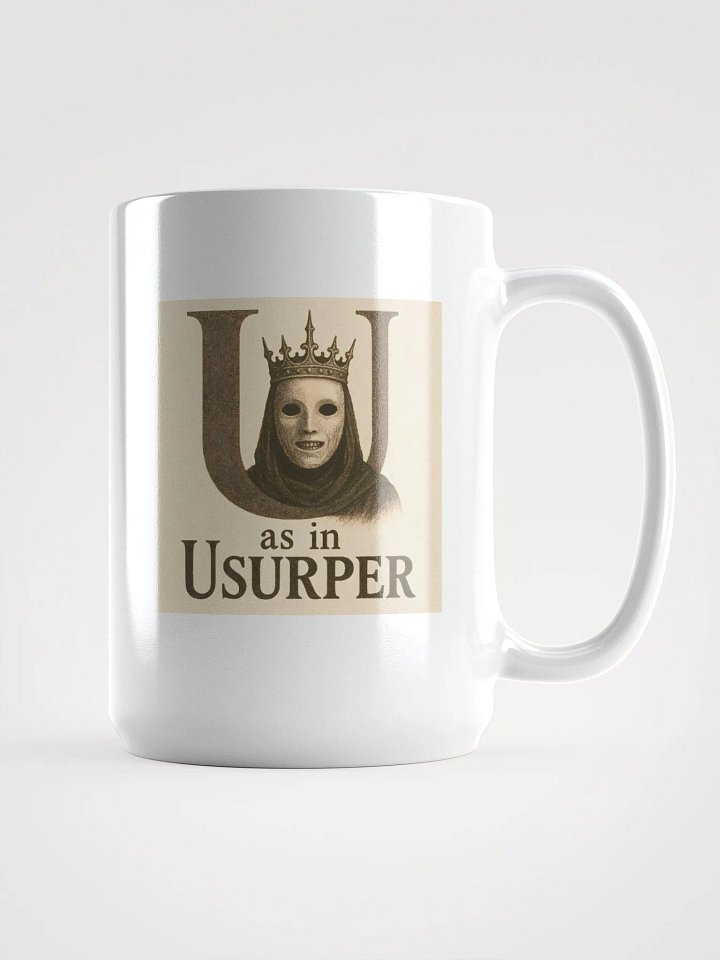 U as in usurper white glossy ceramic mu by dark alphabet product image (1)