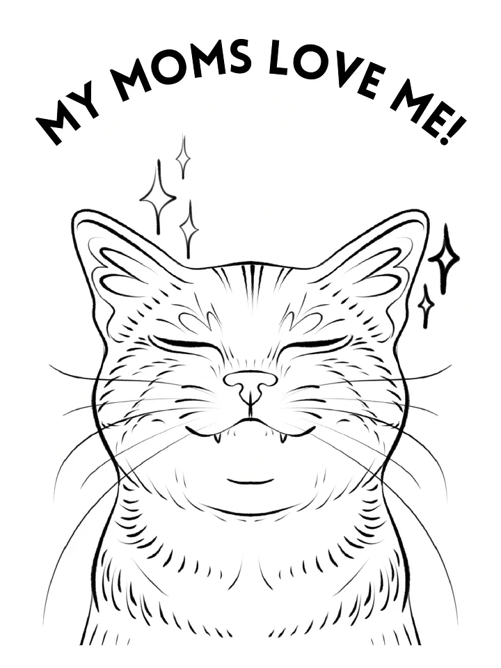 My Parents Love Me Cat Linocut Prints product image (1)