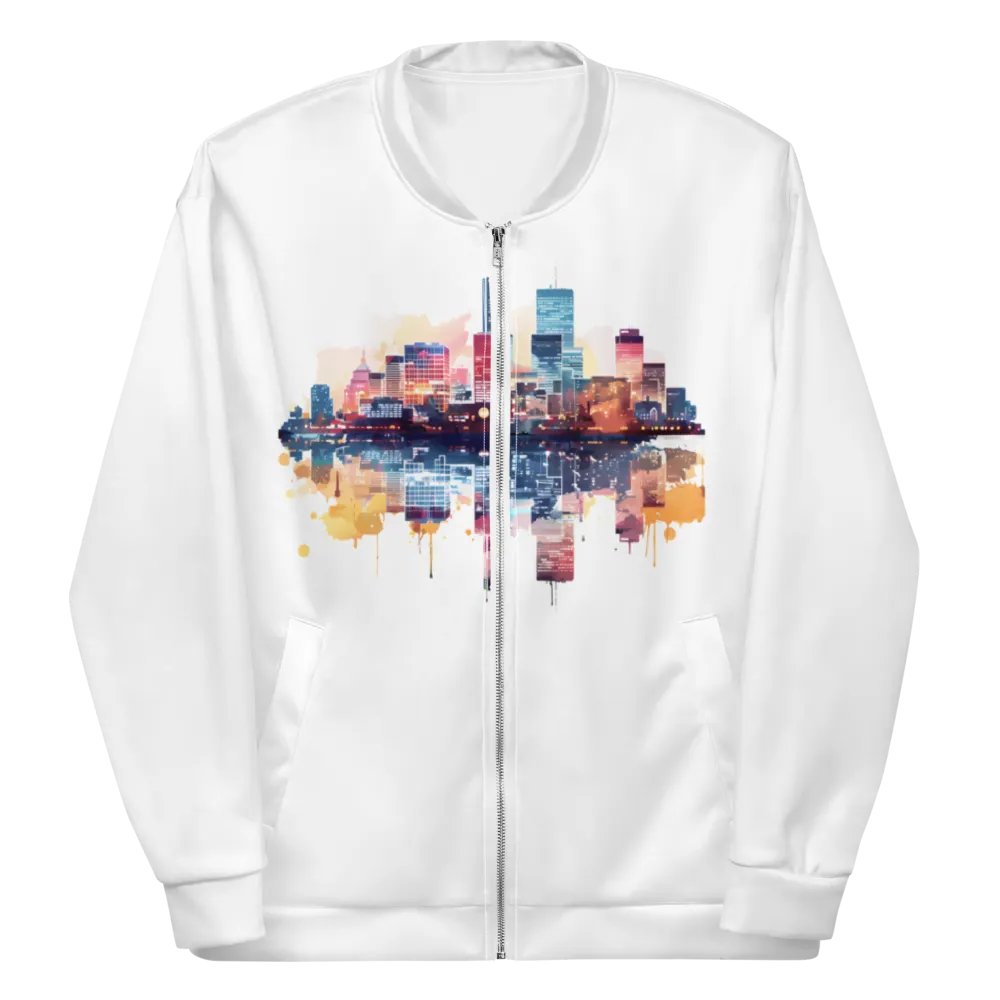 Skyline Reflections Custom Bomber Jacket product image (6)