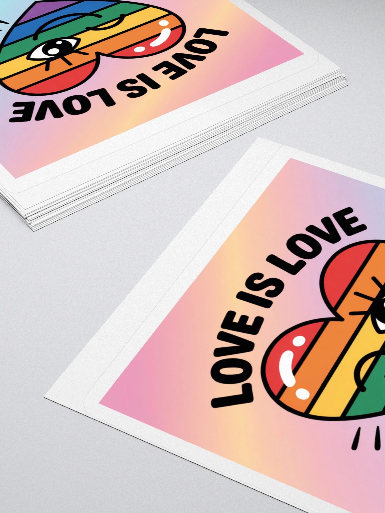 Love Is Love Rainbow Heart Sticker - Exclusive Vinyl Design for LGBTQ+ Pride product image (10)