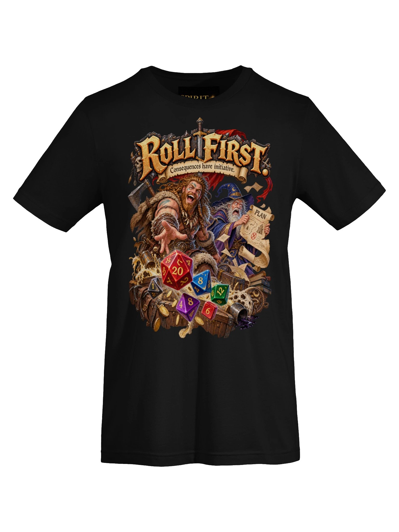 Roll First – Consequences Have Initiative Tee product image (51)