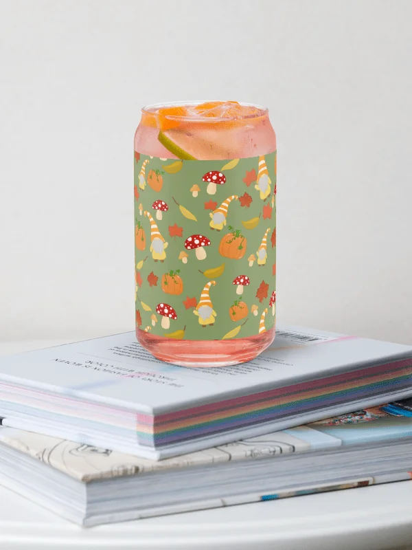 Fall with my Gnomies in Green Pattern Glass Tumbler product image (1)
