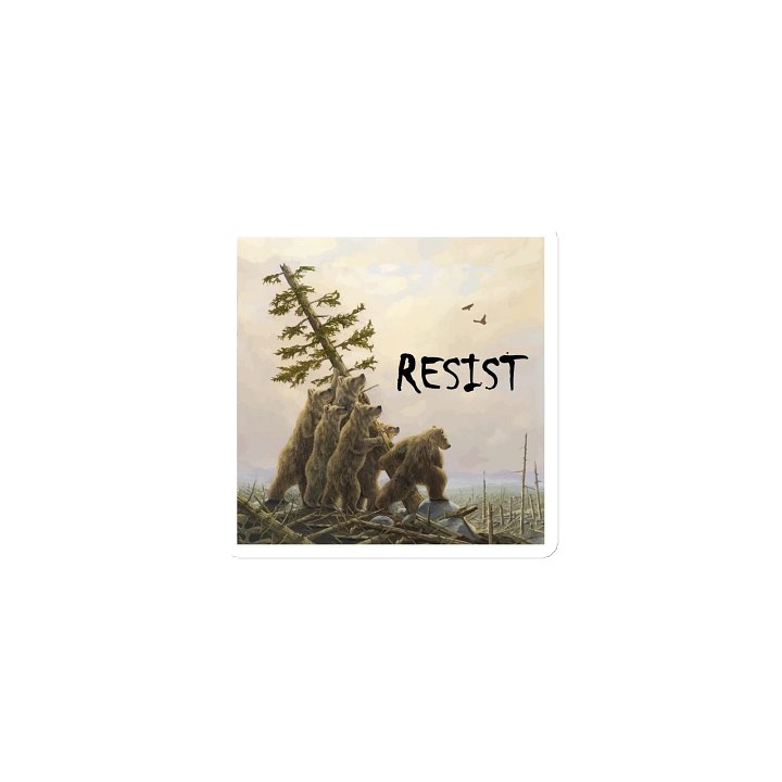 BEARS RESIST! Flat Magnet 3 SIZES! Iwo Jima Forest Service Smokey Our Parks Bear Alt National Parks Die Cut Magnet product image (1)