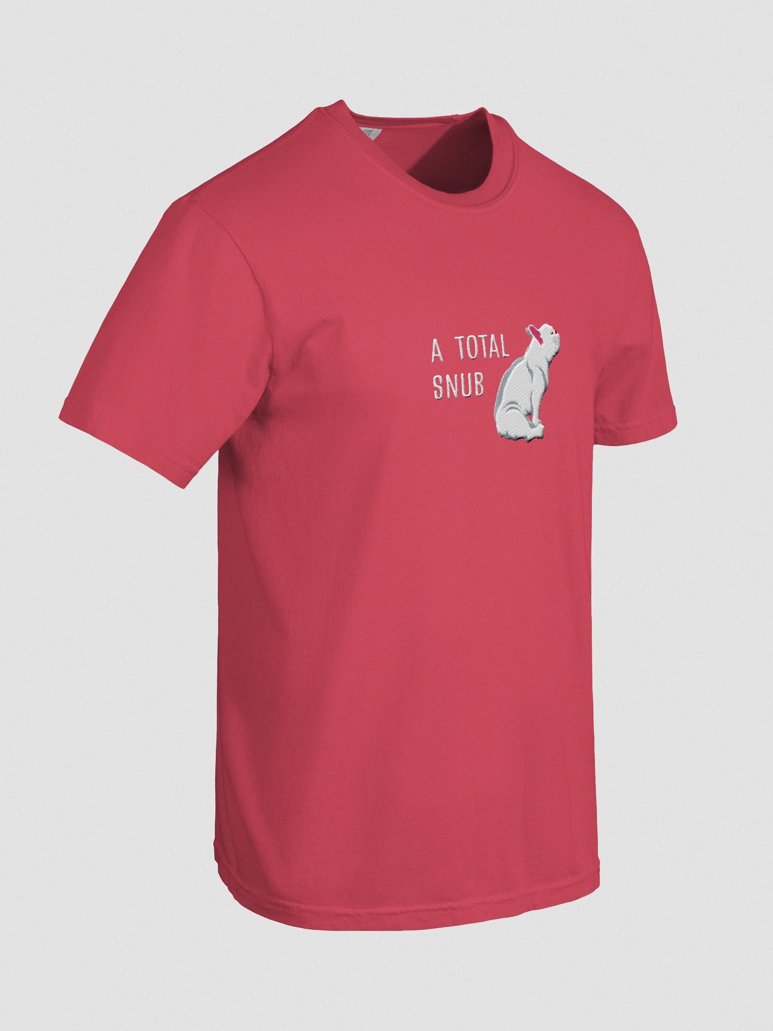 A Total Snub T-Shirt(Embroidered) of a French Bulldog(White) product image (11)