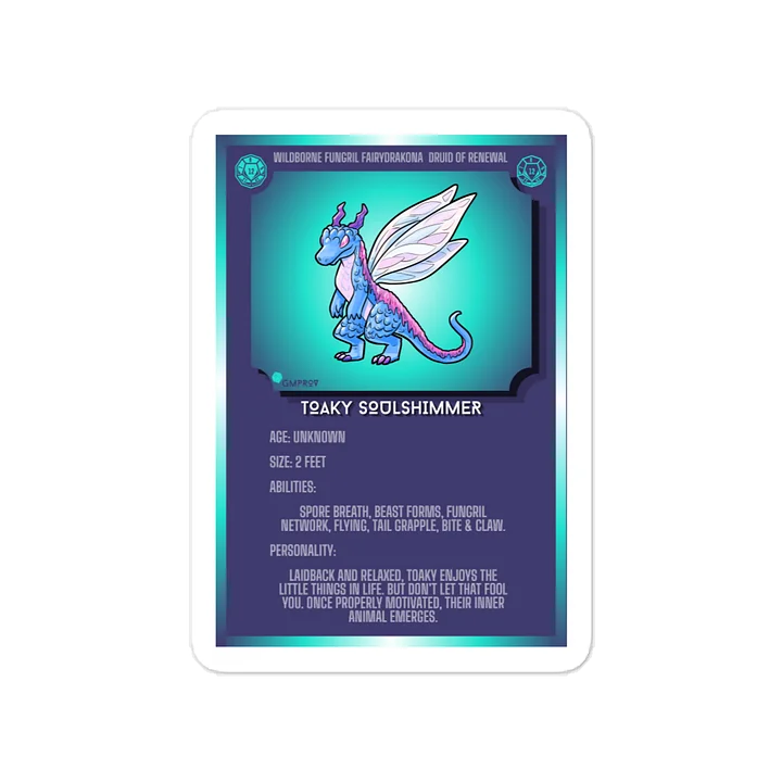 Toaky Soulshimmer Statcard (Vinyl Decal) product image (1)