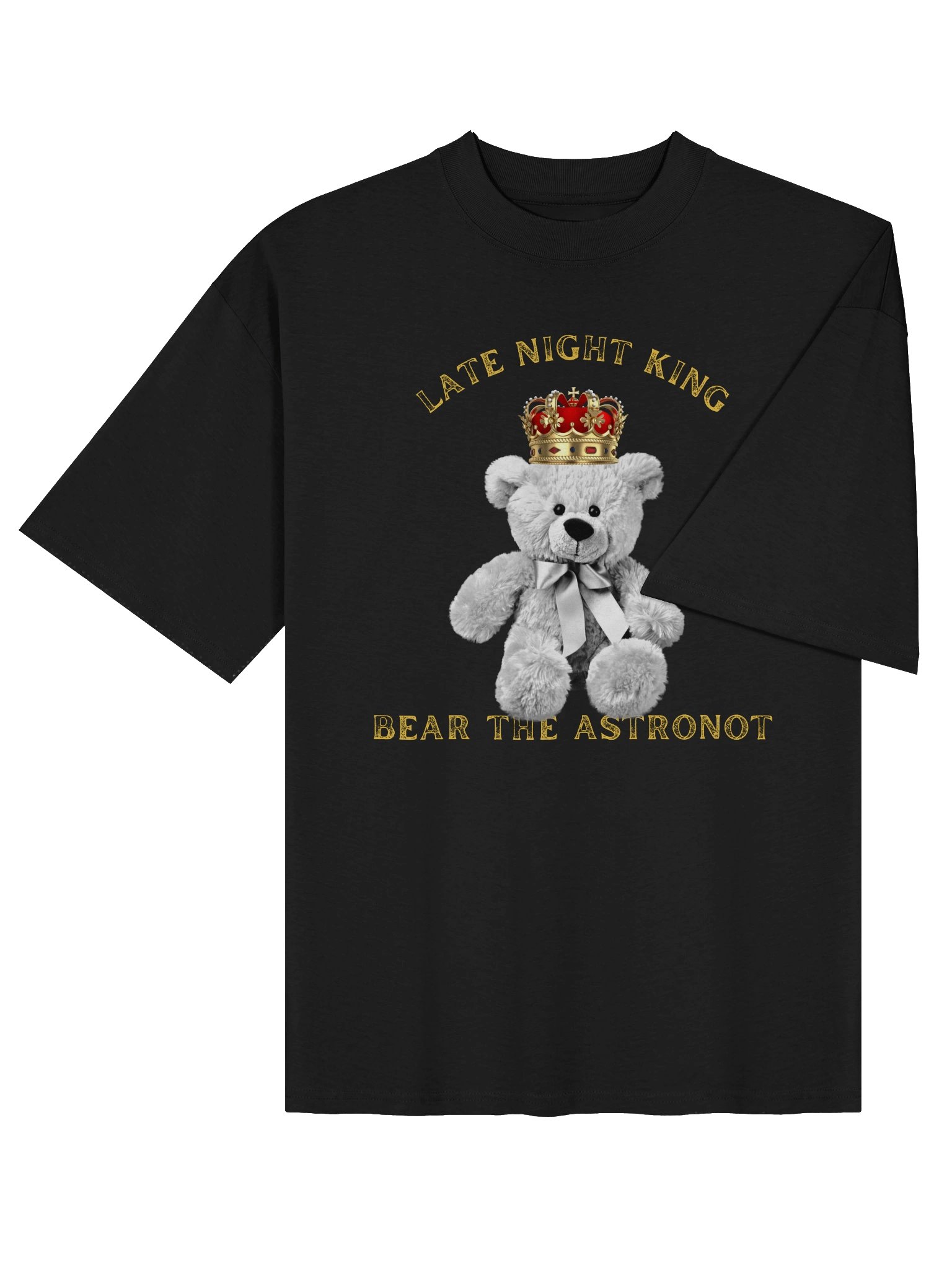 Bear the Astronot Late Night King Teddy Oversized T-shirt product image (4)