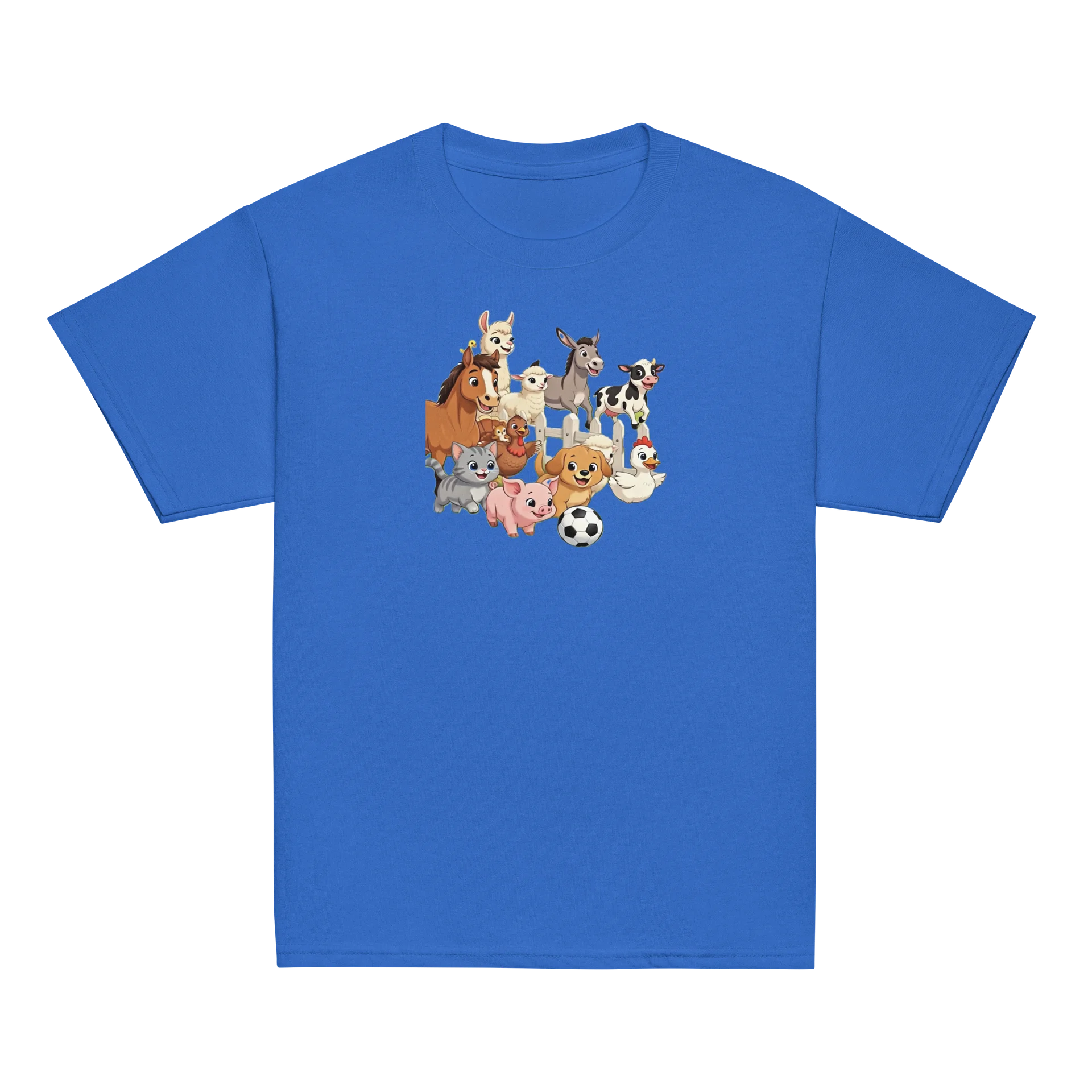 Cartoon Farm Animal Soccer Youth Tee product image (2)