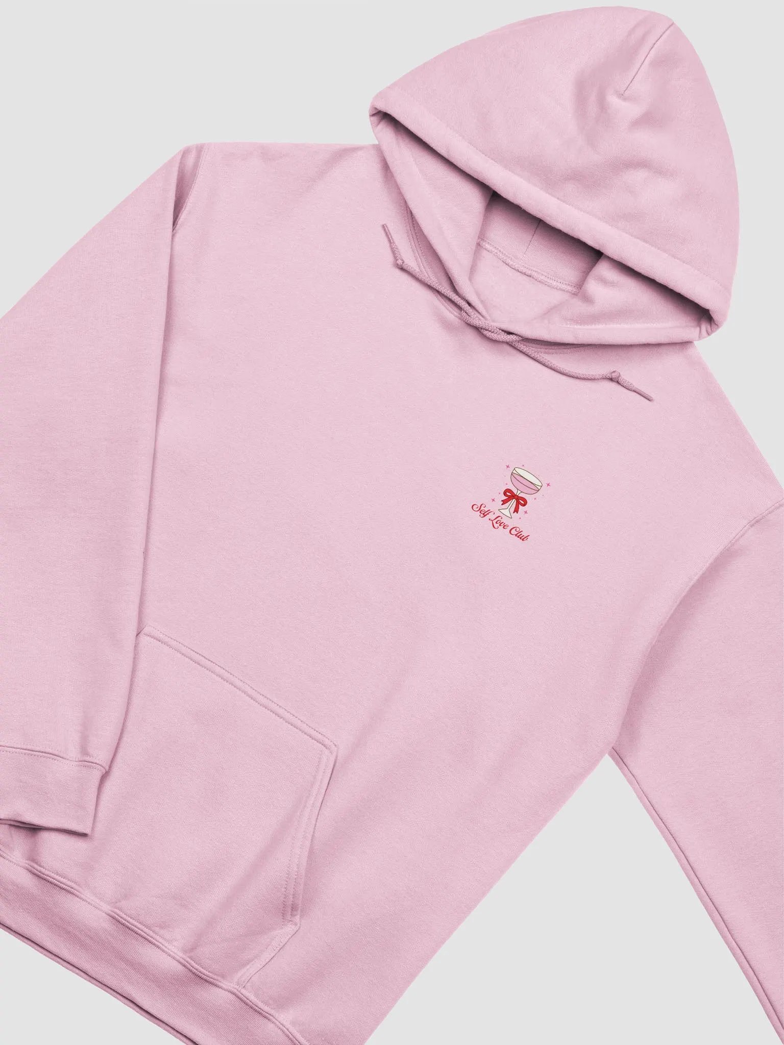 self love club printed hoodie (red lettering) product image (3)