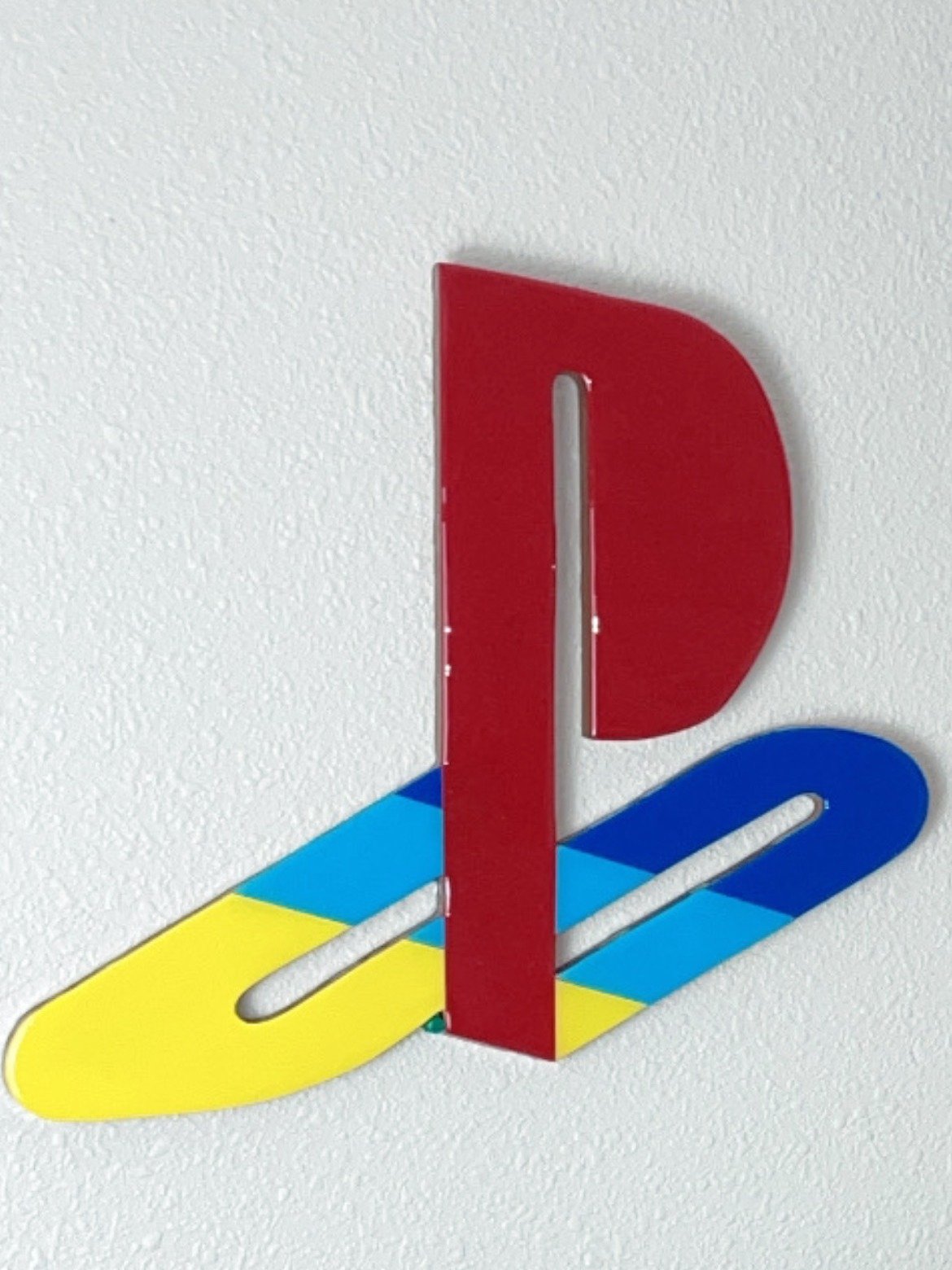 PlayStation Logo Wall Art | 1x1 ft Resin & Wood Gamer Decor | Handcrafted PS Logo Art | Modern Gaming Room Wall Piece product image (2)