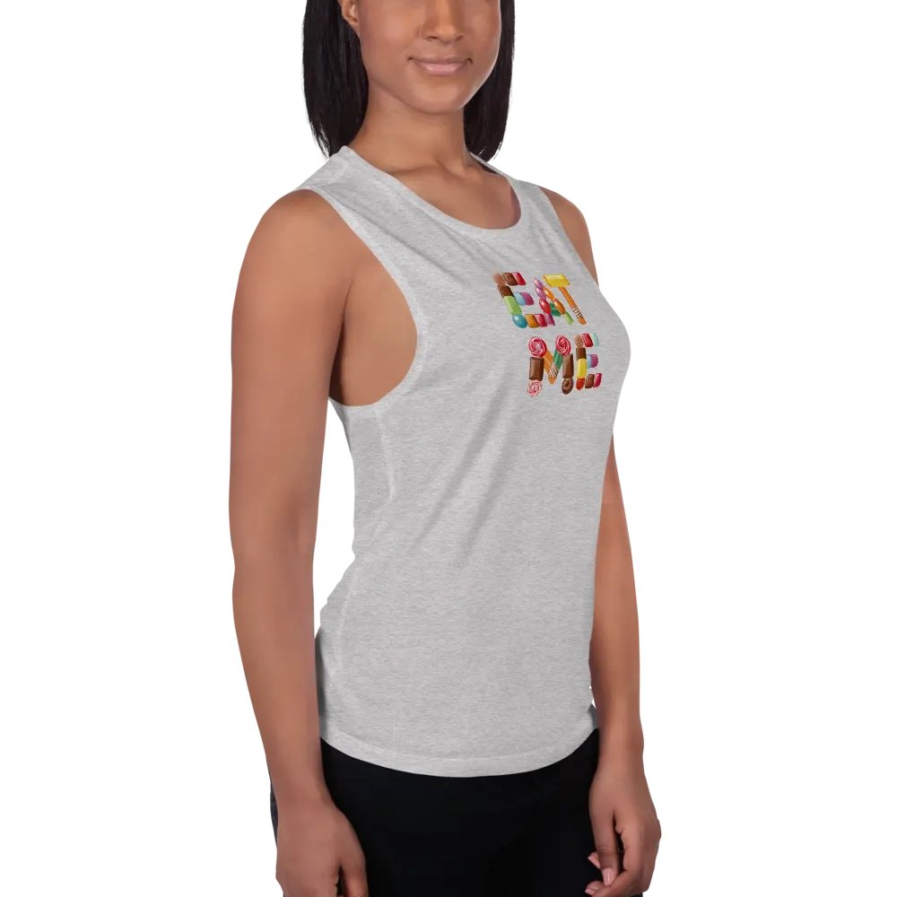 Eat Me candy flowy women's tank top. product image (15)