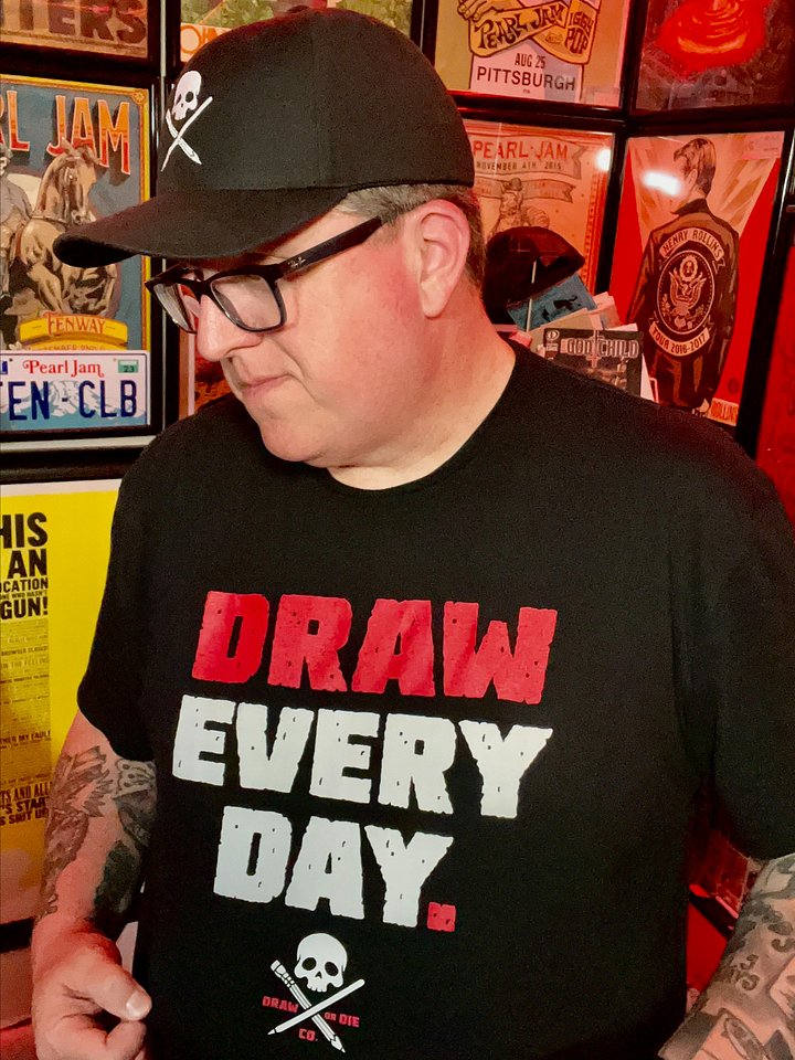 DRAW EVERY DAY Screen Printed Shirt product image (1)