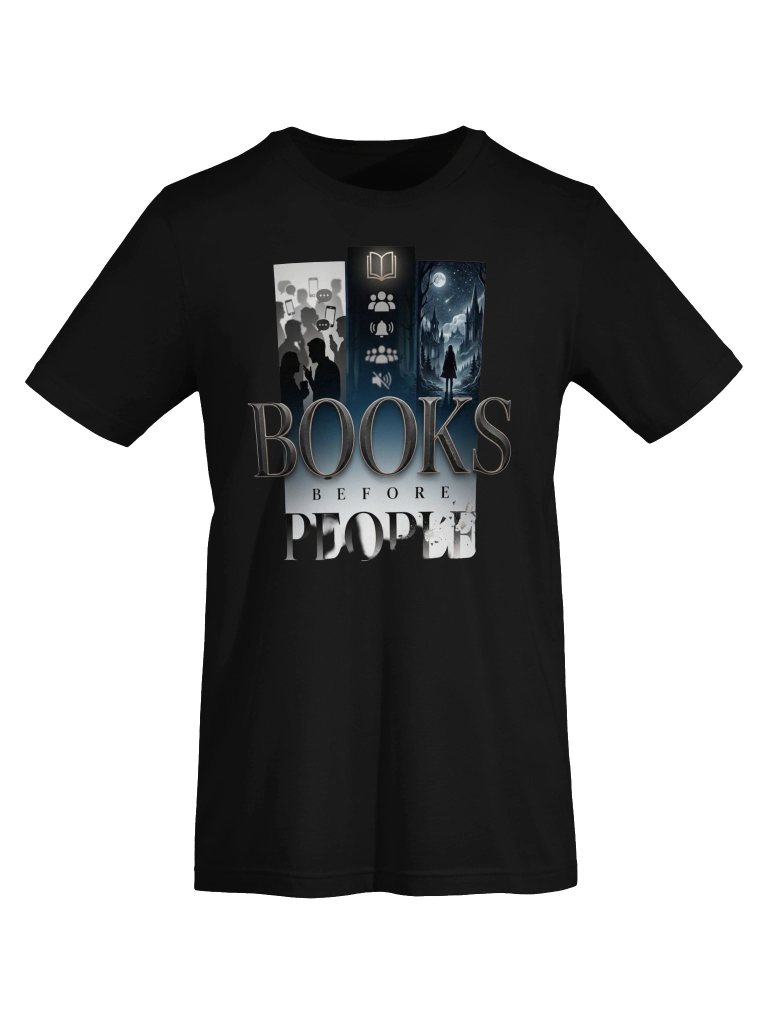 "Books Before People" Introvert’s Anthem T-Shirt – Classic Soft Cotton Fit For Men & Women product image (8)