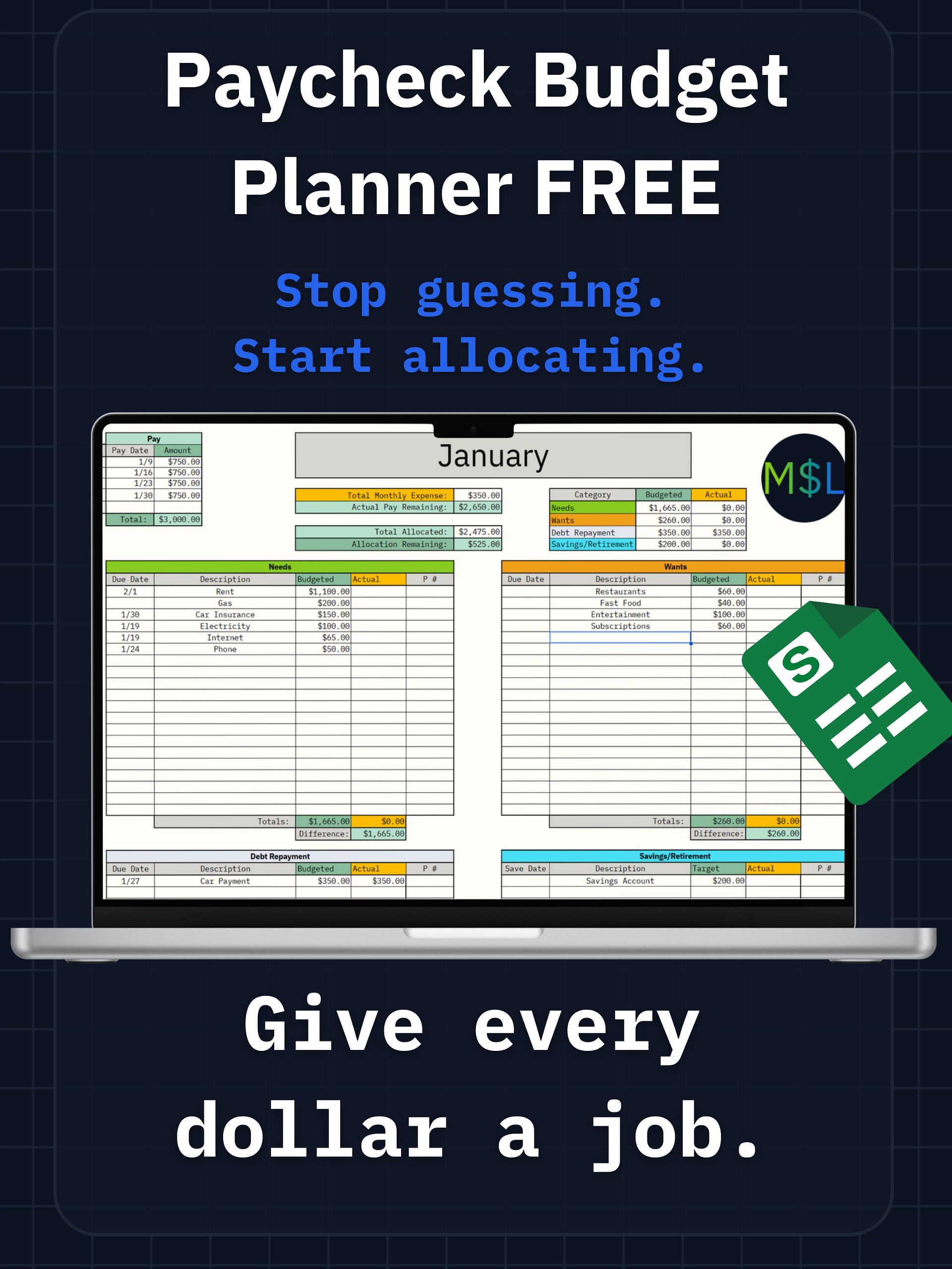 Paycheck Budget Planner (Free) product image (1)