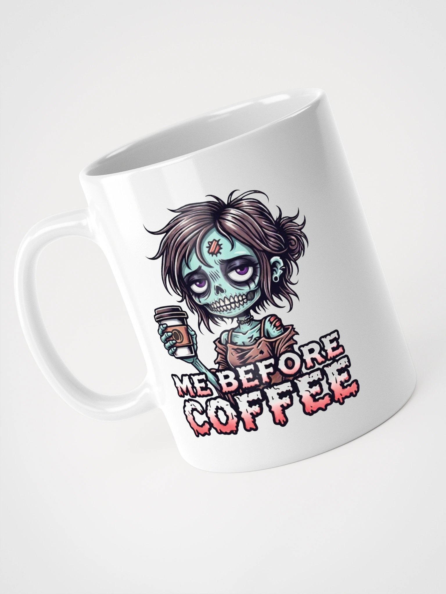 "Me Before Coffee" Zombie Chick Mug | Me Before Coffee Collection product image (6)