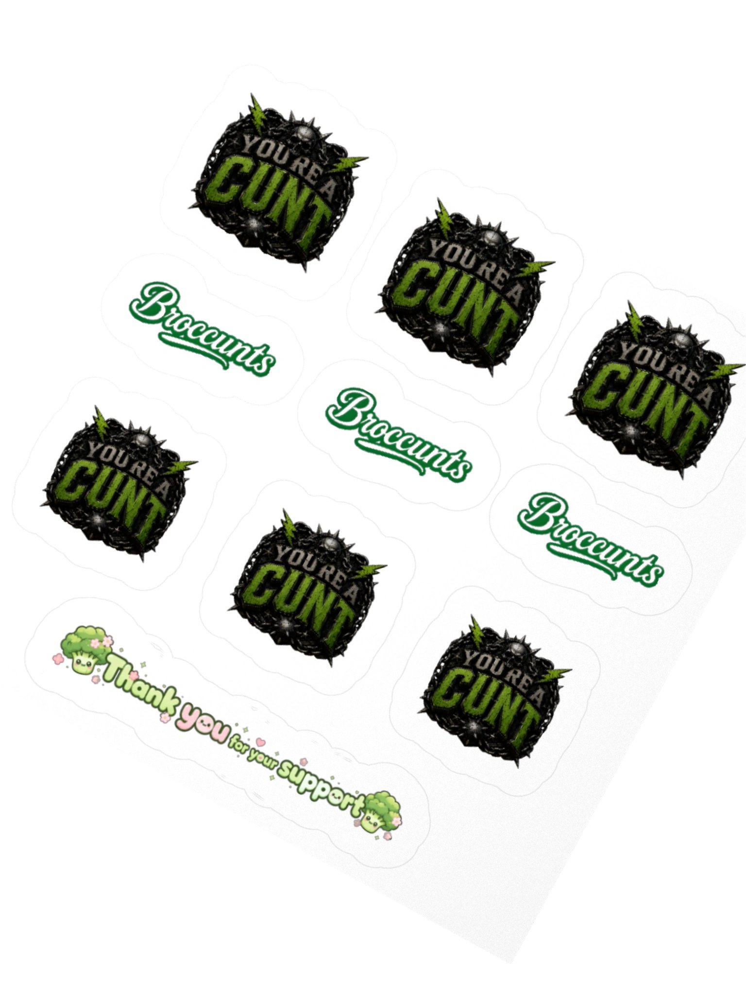 [CUNT SHIRE] Stickers -GREEN- product image (2)