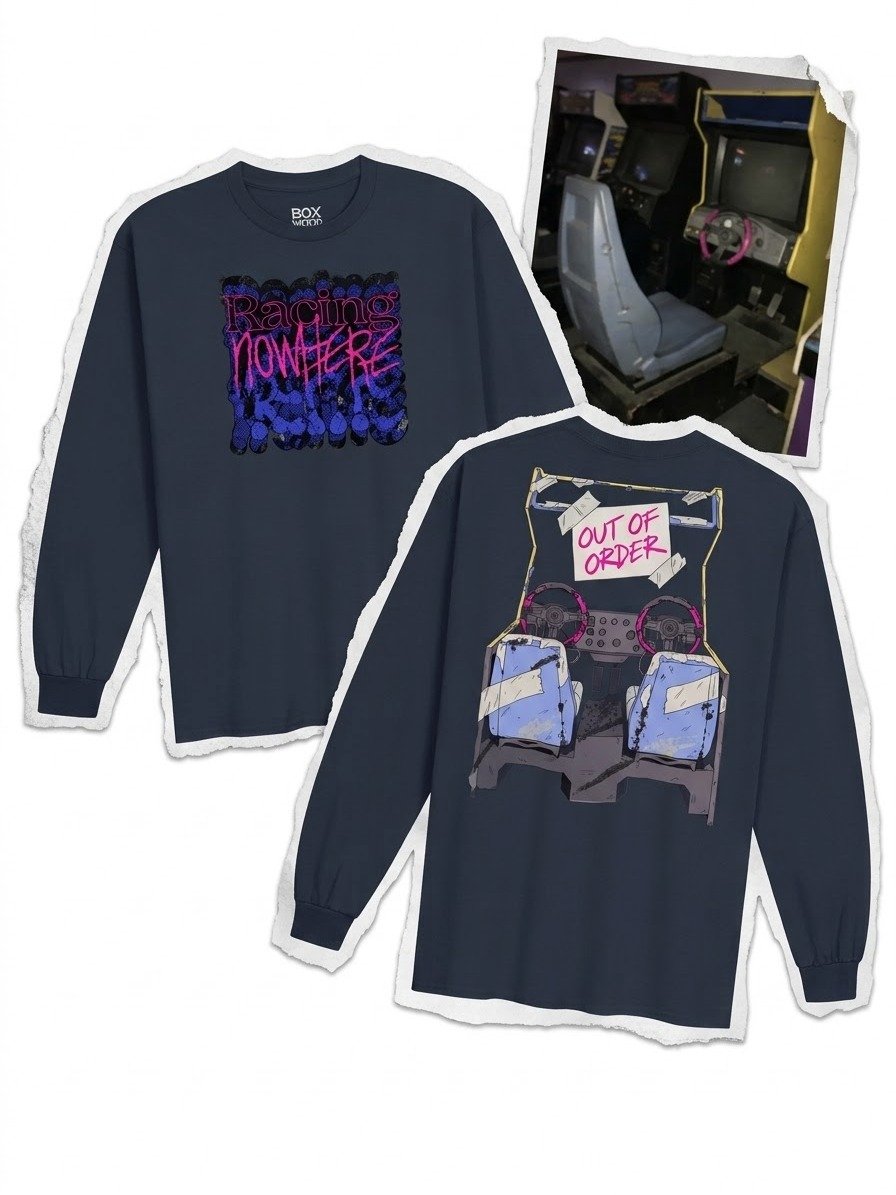 Racing Nowhere | Heavyweight Long Sleeve Tee | Suburban Stagnation product image (1)