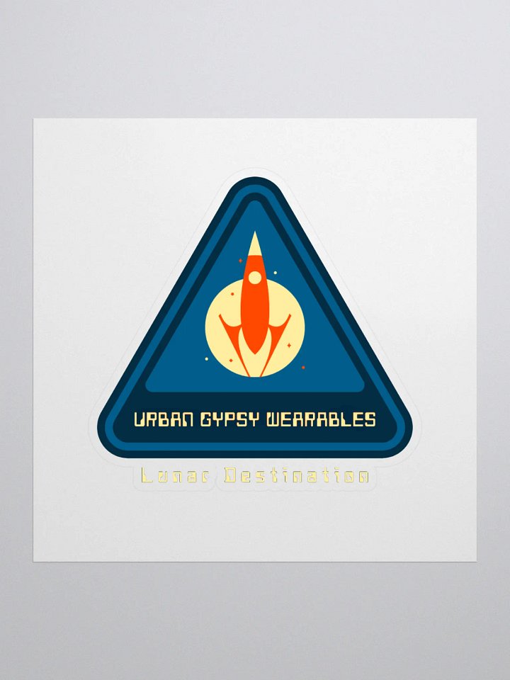 Lunar Destination Rocket Kiss Cut Stickers product image (1)