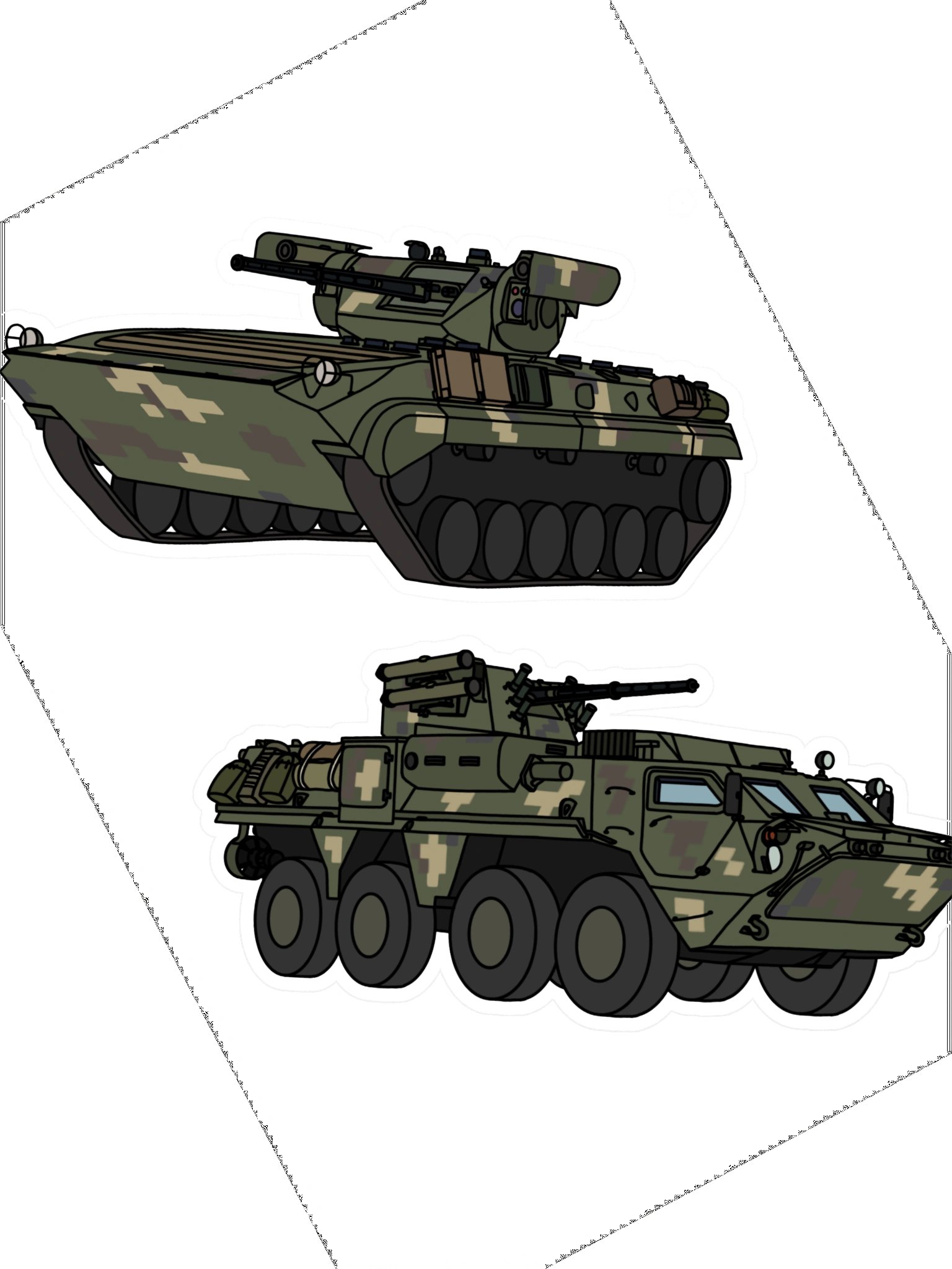 Ukrainian BMP-1TS & BTR-4 Sticker Sheet product image (1)