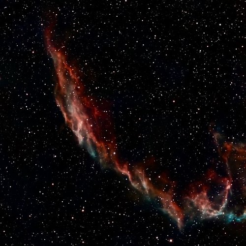 🔭 Seestar s50 PRO

💫Eastern Veil Nebula (NGC 6692)
🌃 Bortle 8 
🌗Half Moon (50% illumination)
⏱️ 60 mins
🎯Alt-Az 
⚙️10s
🤖AI de...