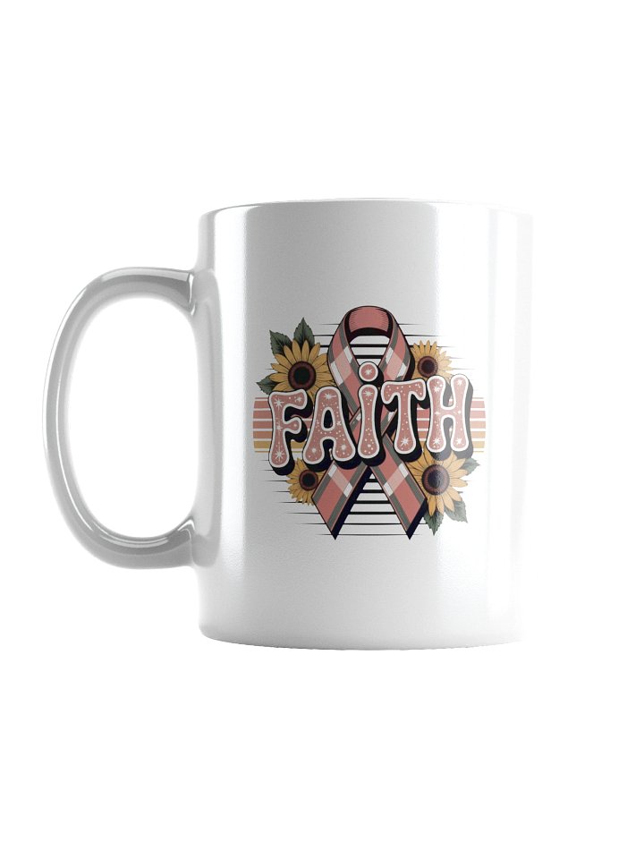 Sunflower Faith Breast Cancer Awareness Mug product image (1)