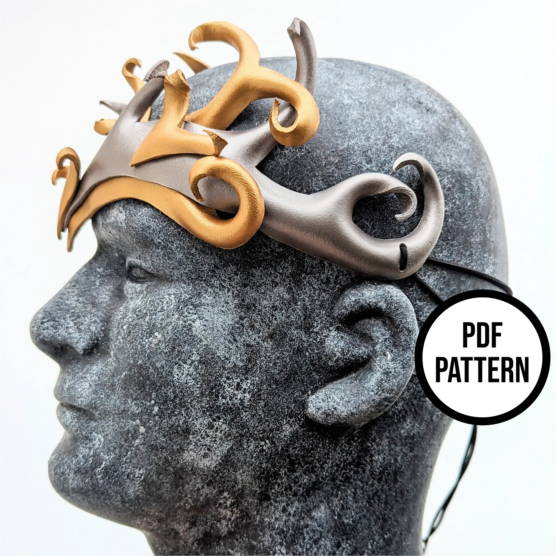 Ice Queen Leather Crown - PDF Pattern for Leather product image (3)
