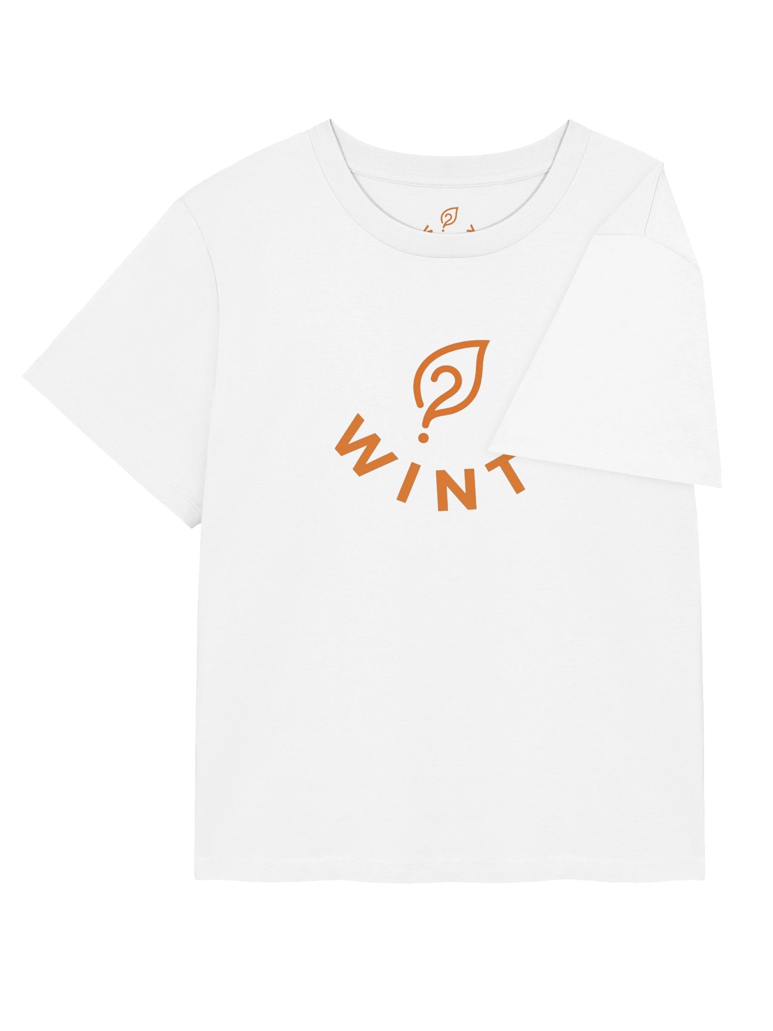 WINTY Women's Organic Ribbed Neck T-Shirt (White) product image (4)