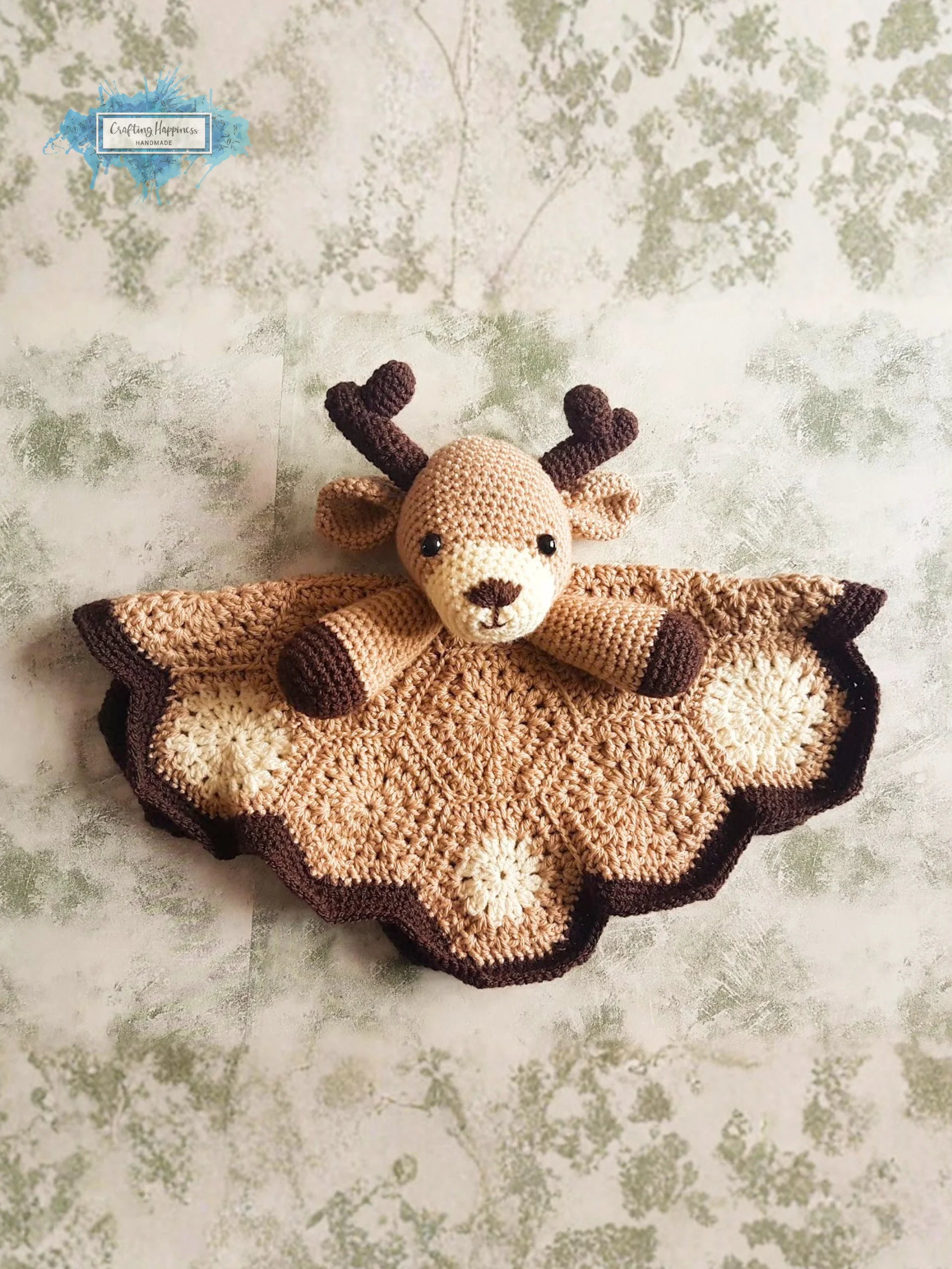 Baby Deer Lovey Crochet Pattern Amigurumi Security Blanket PDF Pattern - Crafting Happiness product image (4)