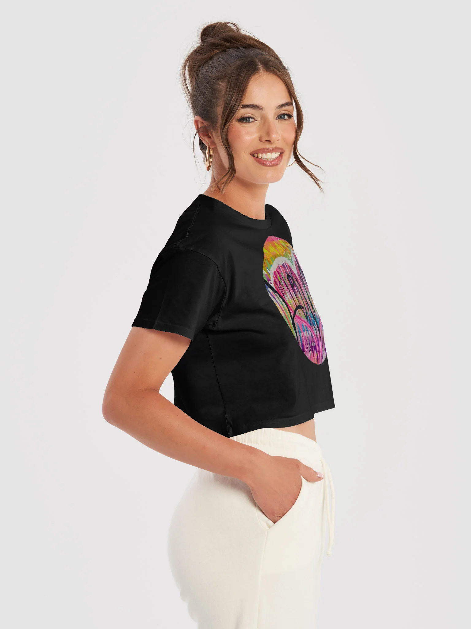 Graffiti Heart Crop Top product image (4)