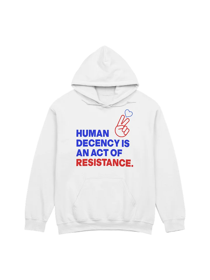 HUMAN DECENCY IS AN ACT OF RESISTANCE - HOODIE product image (1)