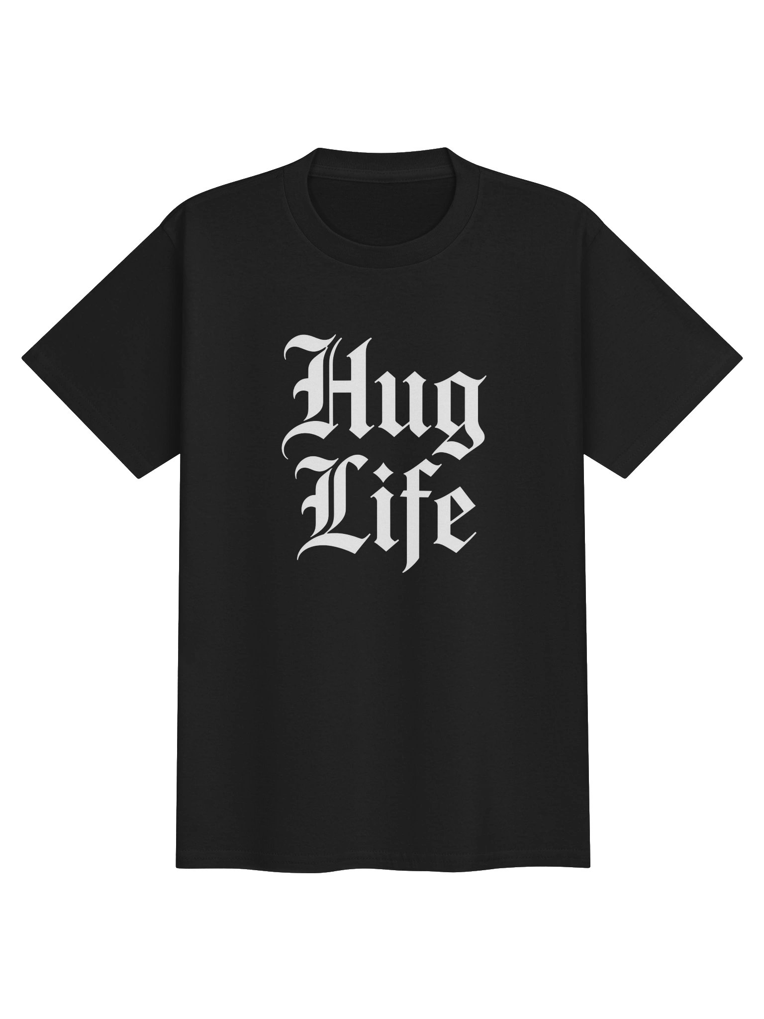 Hug Life Kids T-Shirt | Minimal Gothic Black Youth Tee product image (1)