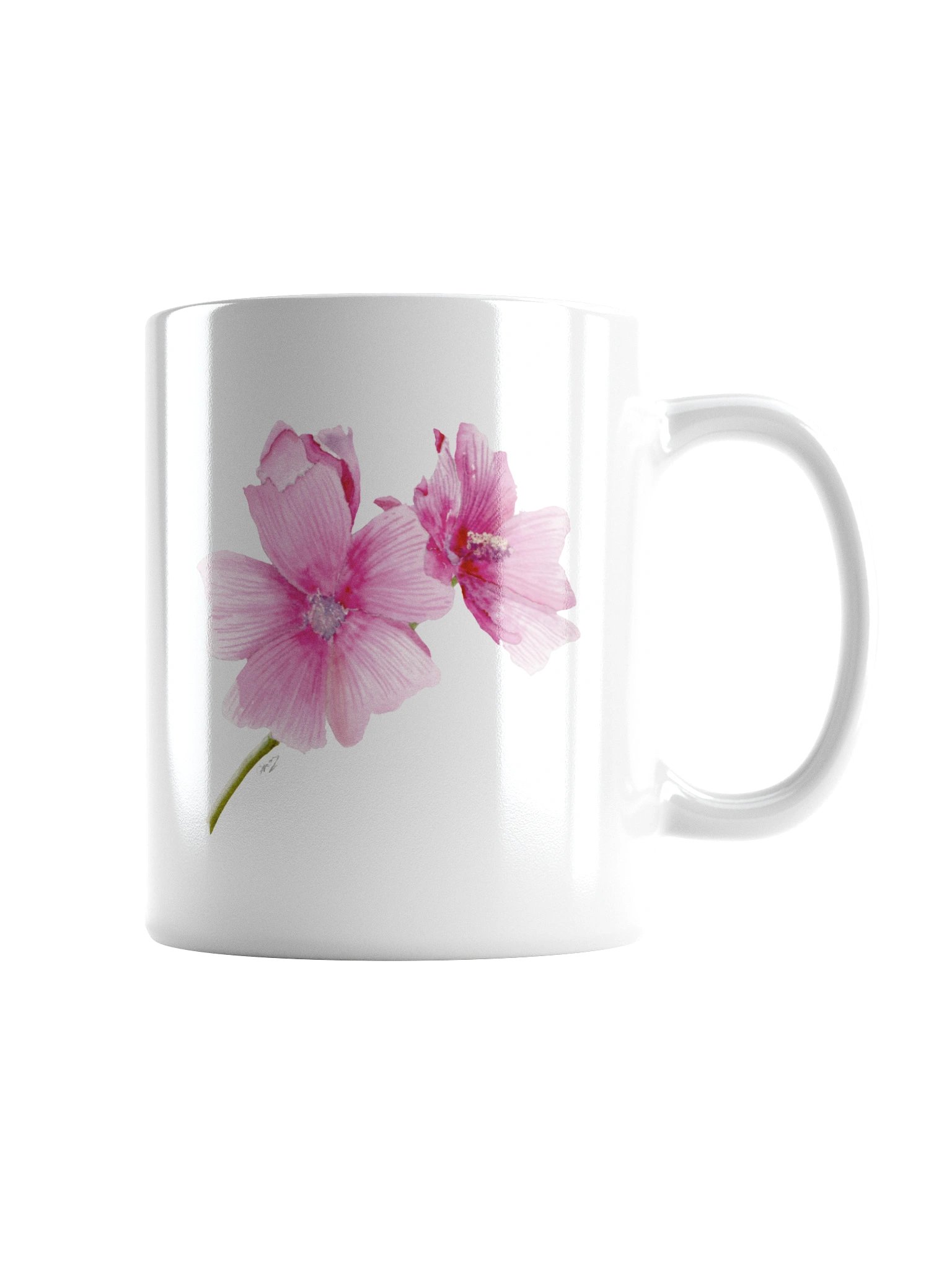 Floral Elegance White Glossy Mug product image (1)