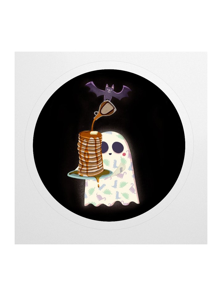Little Ghost Pancake Stack Breakfast - Vinyl Sticker product image (1)