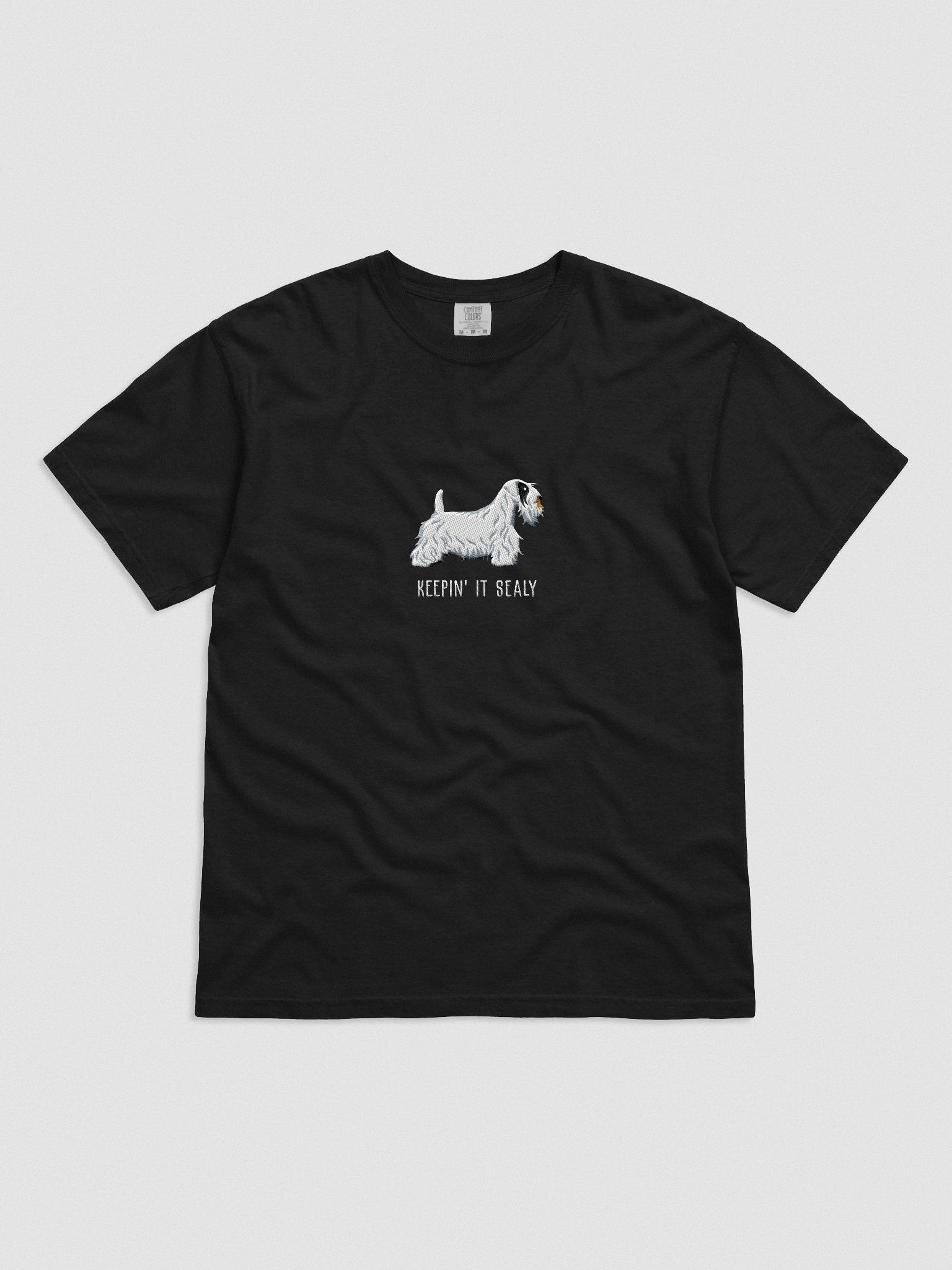 Keepin' It Sealy T-Shirt(Embroidered) of a Sealyham Terrier(Black & White) product image (4)