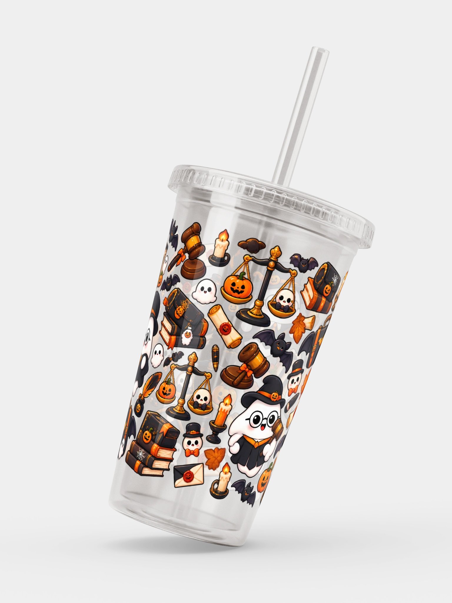 Halloween X Lawyer Mashup Clear Wall Tumbler 16 Oz (473 ml) product image (2)
