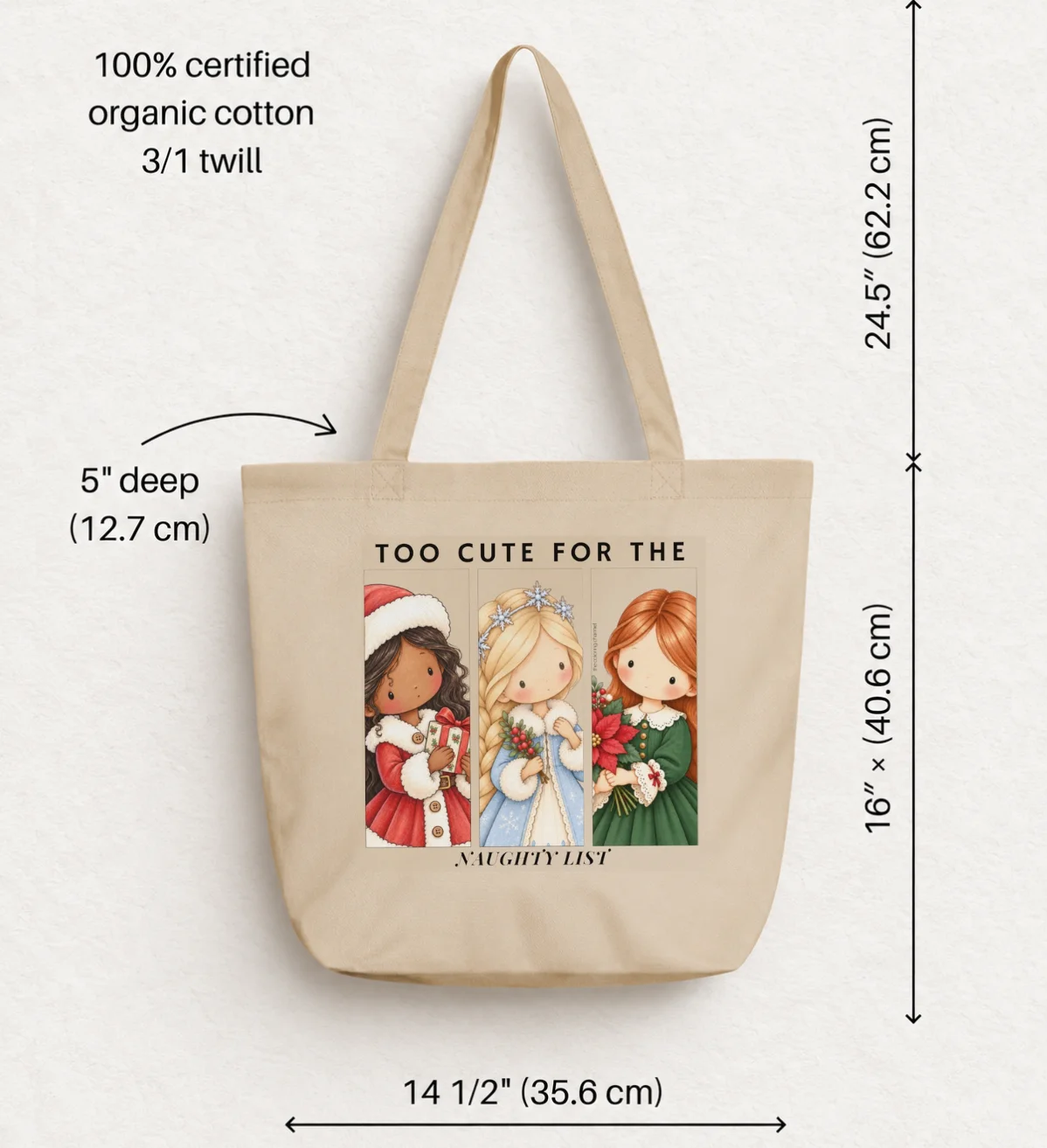 Organic Cotton Tote Bag - Too Cute product image (2)