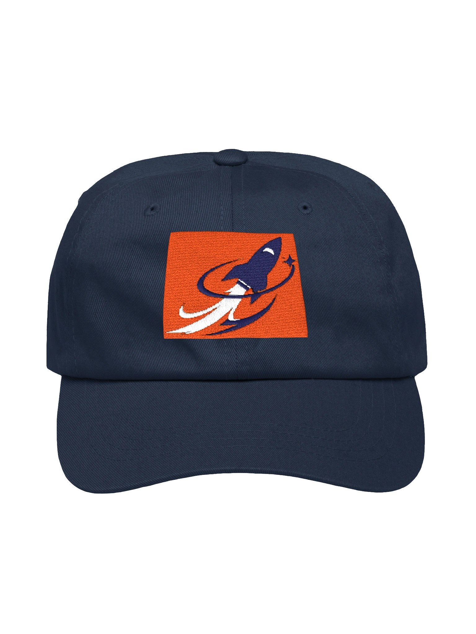 Embroidered Rocket Patch Dad Hat (Navy) product image (1)
