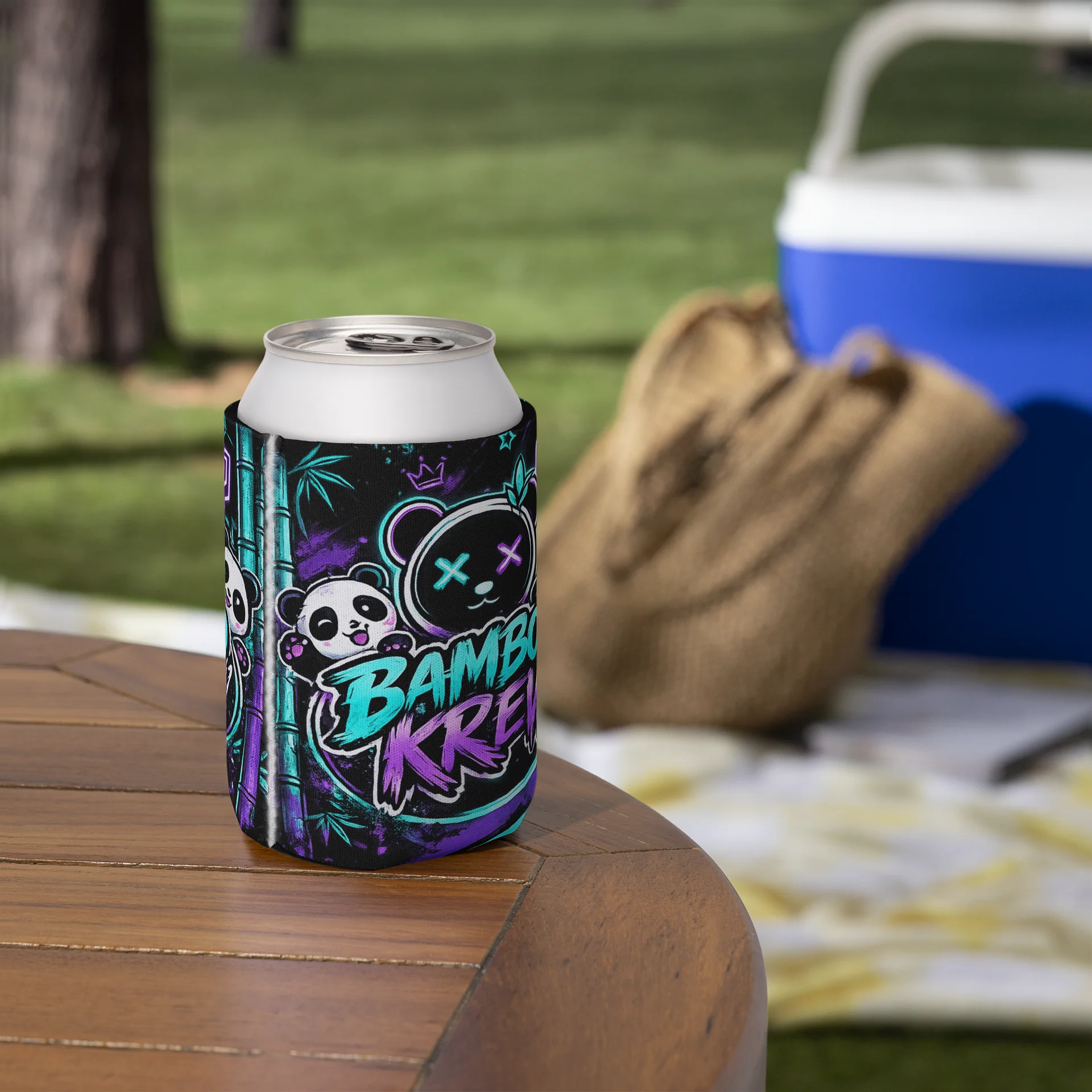 Bamboo Krew Neon Panda Can Cooler product image (6)