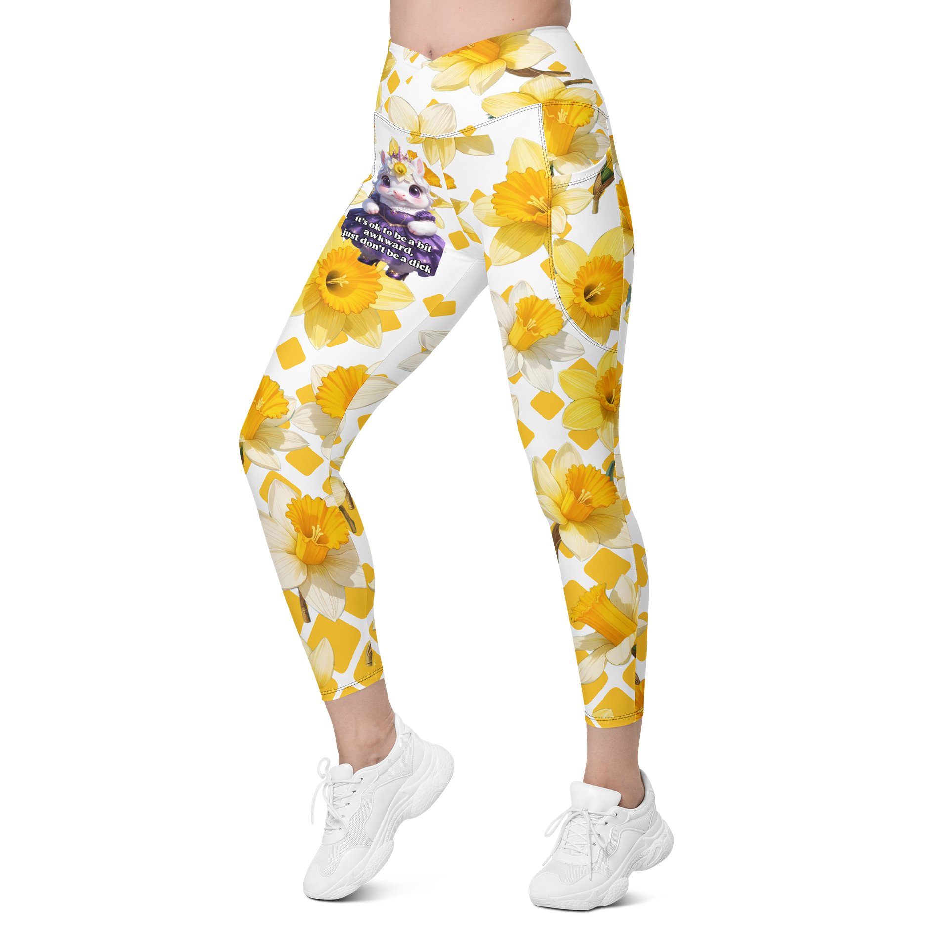 Daffodil Dreamer Crossover Leggings with Pockets product image (6)