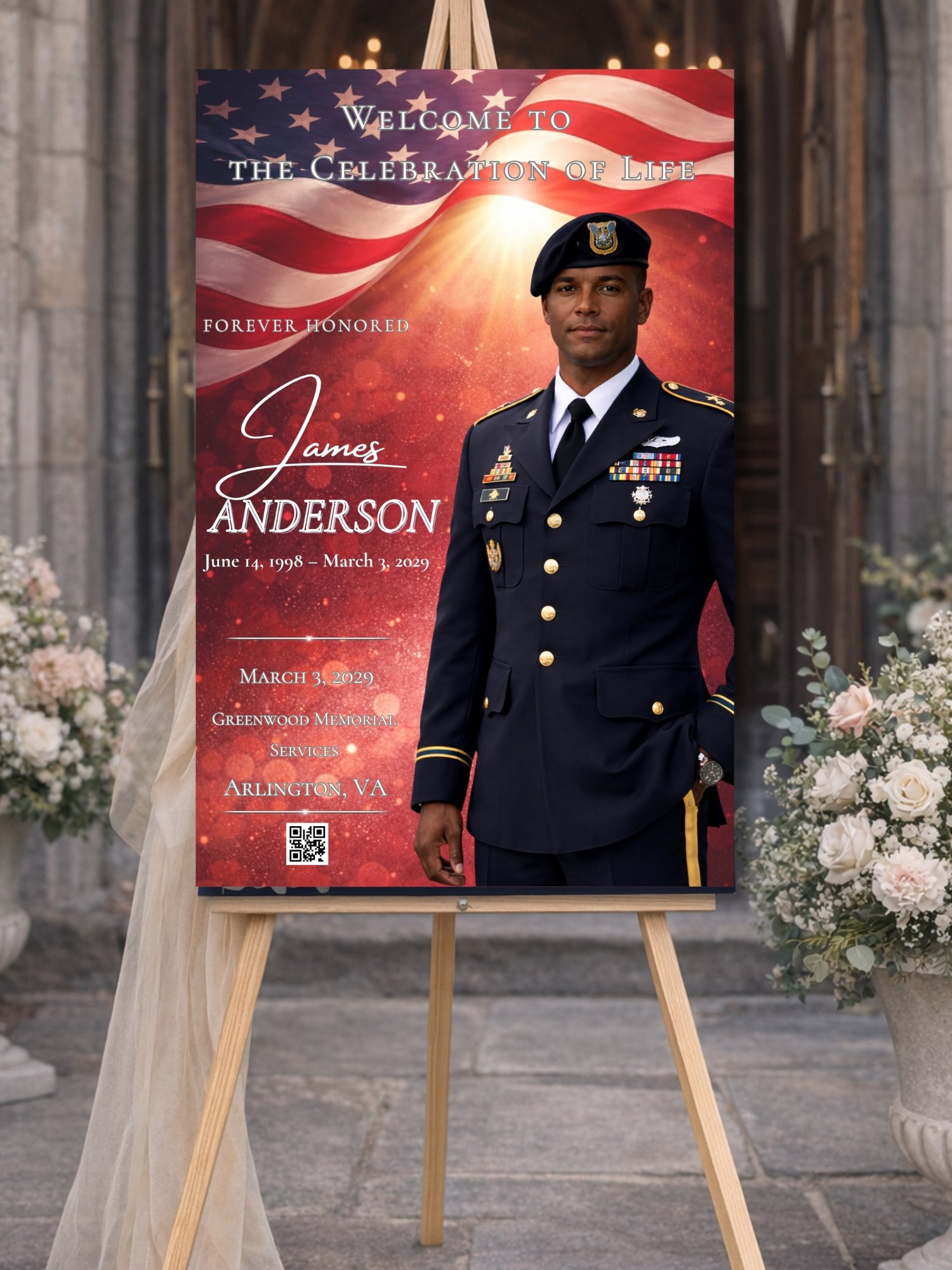 Funeral Welcome Sign Editable Canva Template, Memorial Service Poster, Celebration of Life Sign, 3 Sizes product image (7)