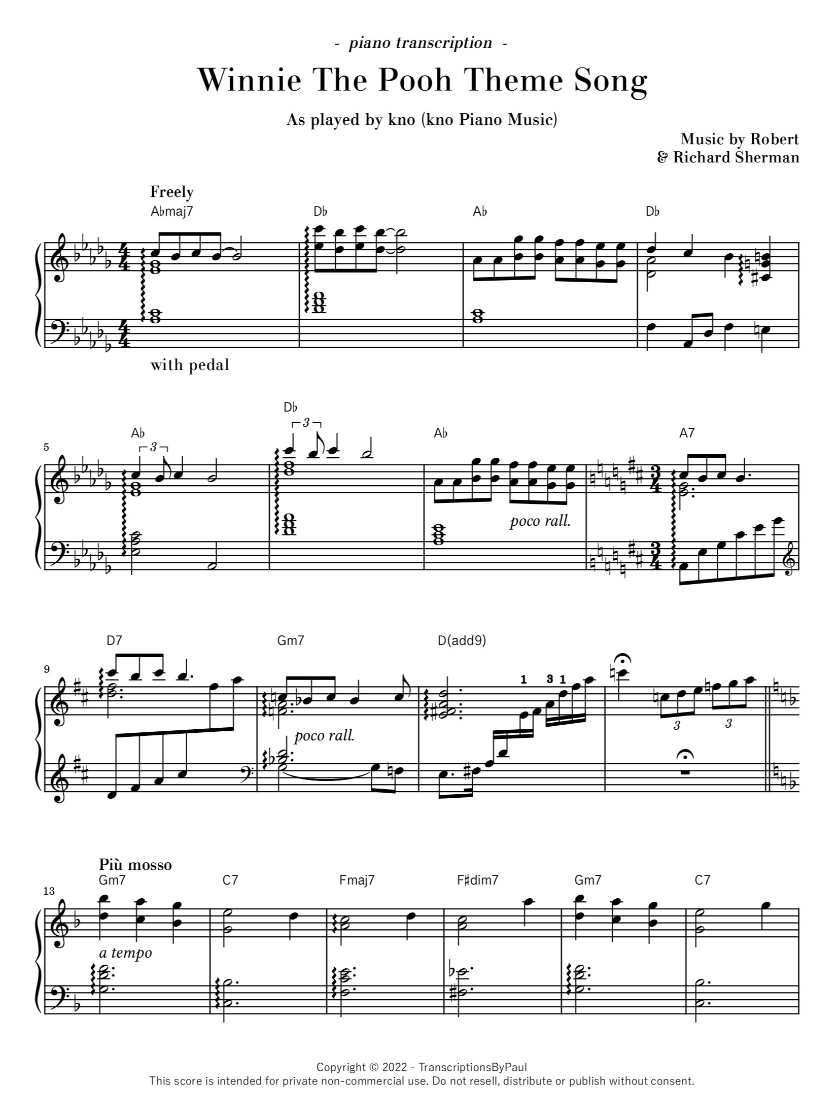 Winnie The Pooh Theme Song - kno product image (1)
